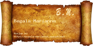 Begala Marianna névjegykártya